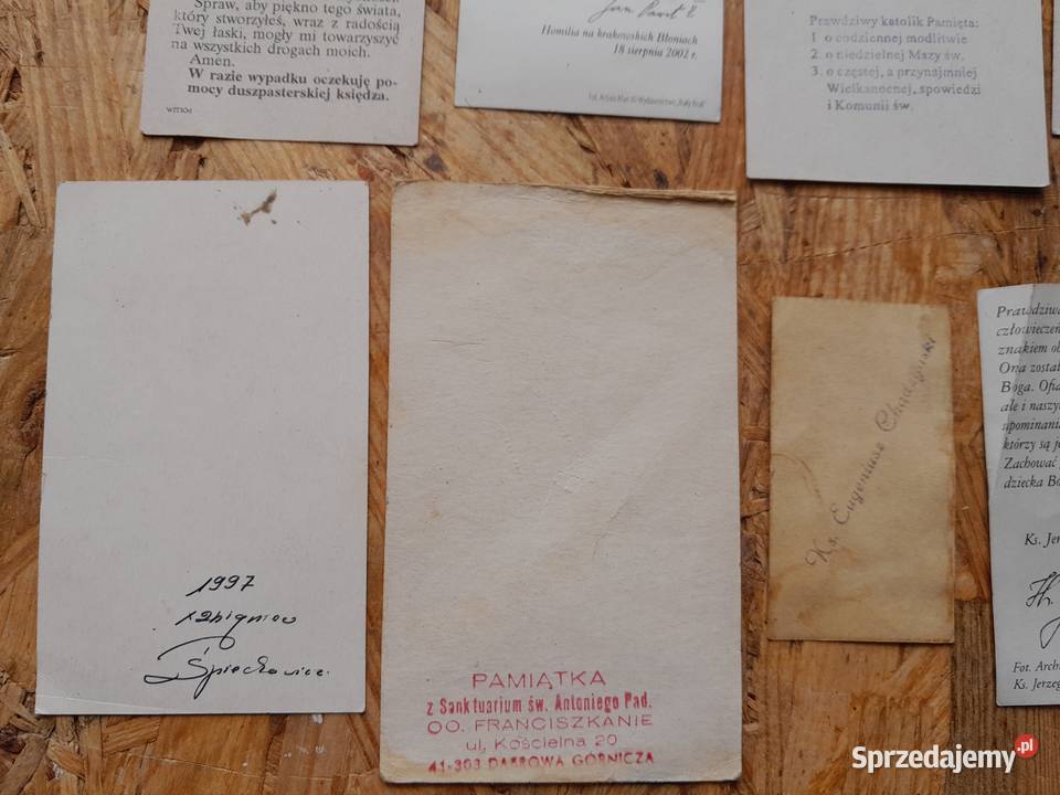 Stare obrazki święte kolędowe dewocjonalia Dąbrowa Górnicza