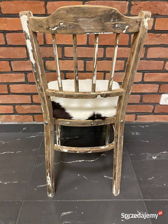 stare krzesło renowacji w technice shabby chic 40cm Września