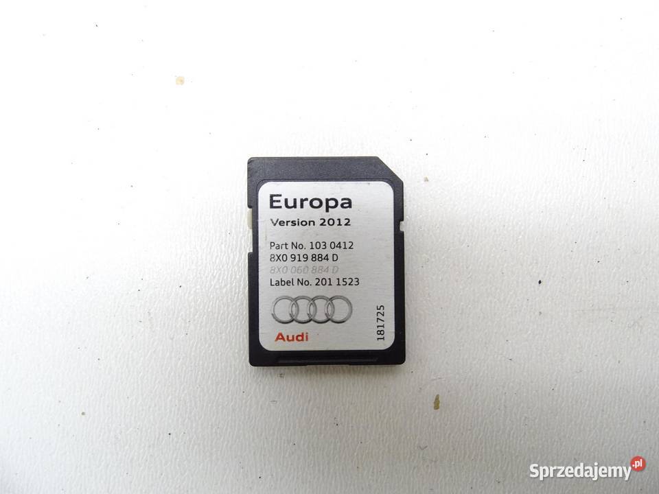 KARTA SD NAVI NAWIGACJI EUROPA 8X0919884D AUDI