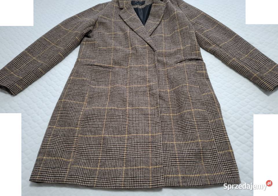 Płaszcz damski długi rękaw brązowy Sinsay XXL 44 śląskie Czeladź