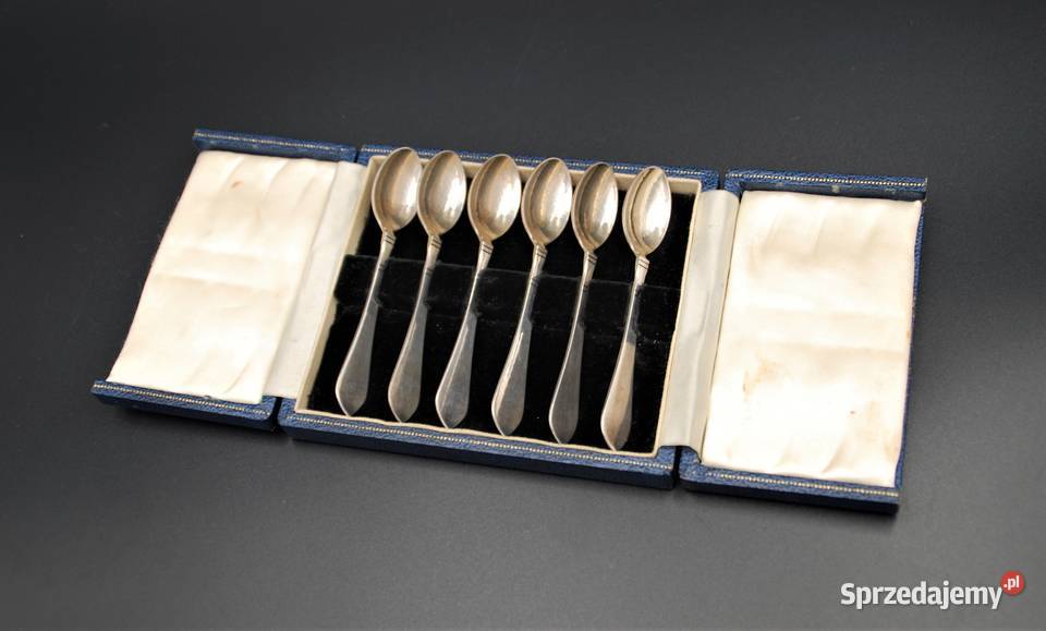 Srebrne łyżeczki Georg Jensen w etui 6 sztuk Poznań