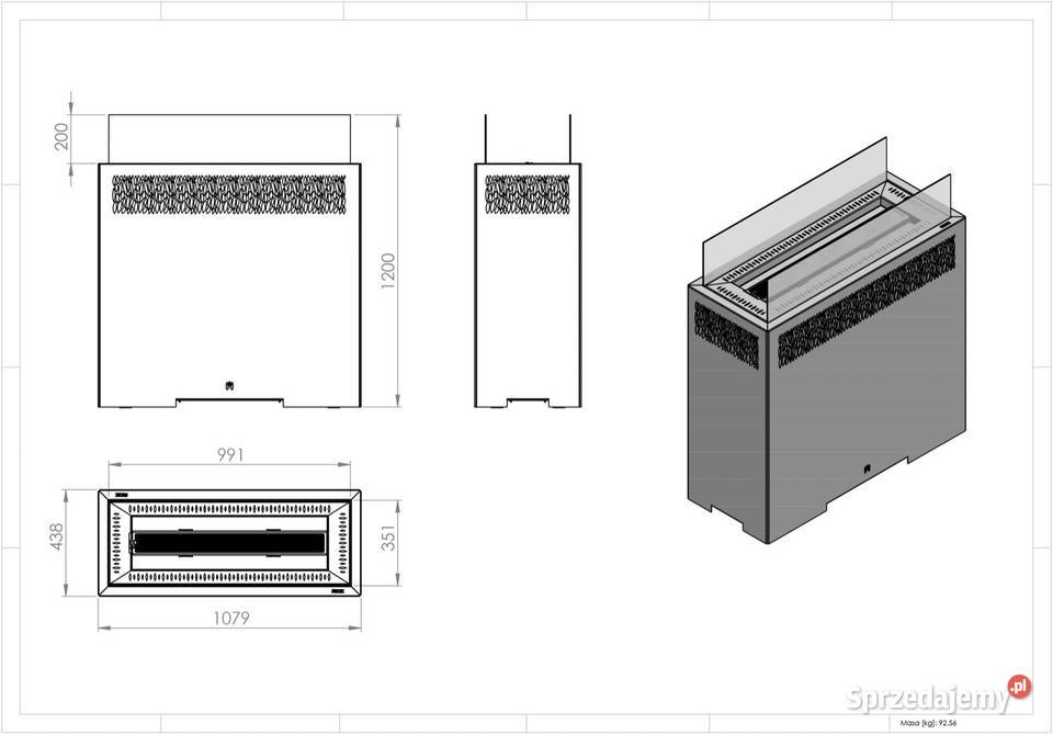 HITZE Gazowy ogrzewacz tarasowy FUENTE L Kominki gazowe