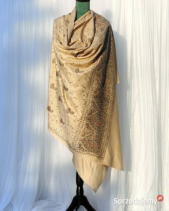 Duży szal orientalny Indie haftowany haft zachodniopomorskie Szczecin
