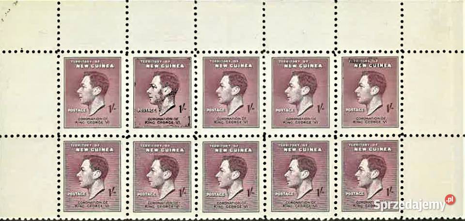 NOWA GWINEA 1937 MNH kompletna seria w bl10 Człuchów