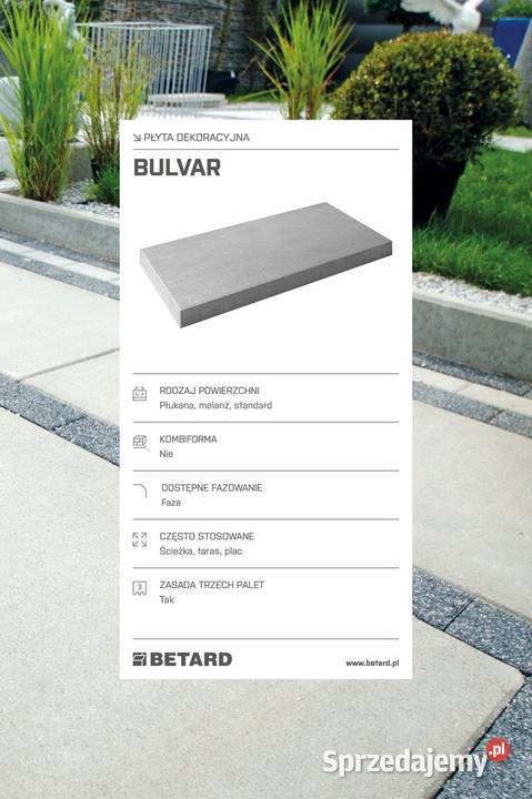 Płyty BETARD BULVAR 100508 kolor szary Płytki podłogowe Kąty Wrocławskie