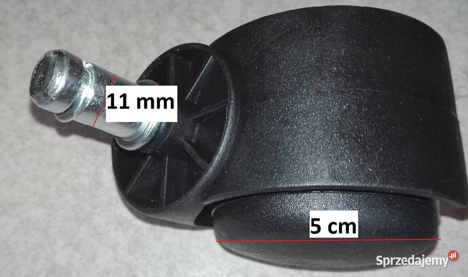 Kółka plastikowe trzpień F 11 mm do foteli Pozostałe Bielsko-Biała sprzedam