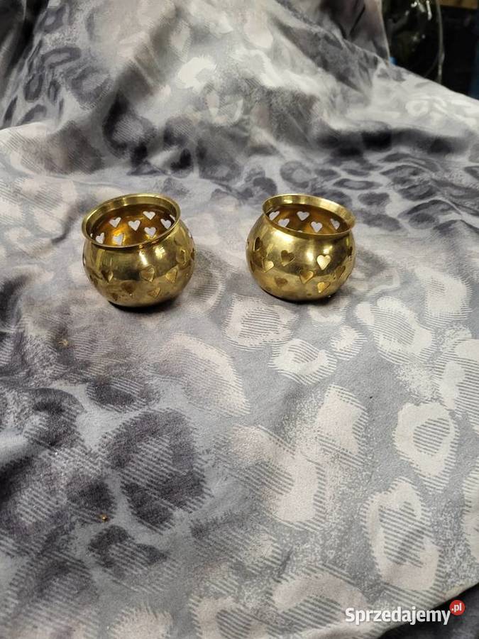 Naczynia świeczniki mosiężne i miedziane stare Częstochowa sprzedam