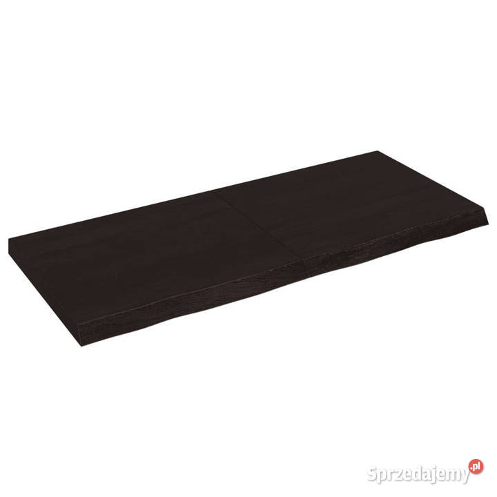 Blat stołu ciemnobrązowy 140x60x26 lite drewno Blaty Warszawa