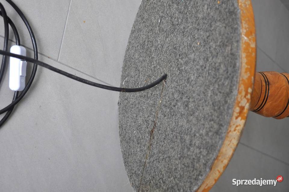 Lampa stojąca drewno orzech mahoń vintage prl mazowieckie Warszawa