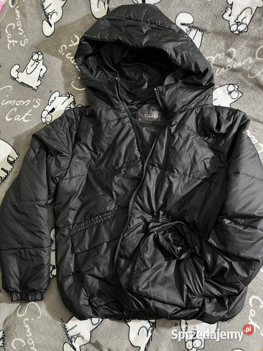 Kurtka czarny mazowieckie Warszawa sprzedam