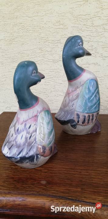 Kaczki drewniane figurki kaczory rodzina kaczek Garwolin