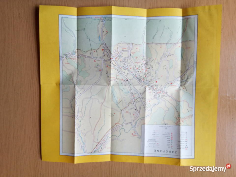 Tatry Polskie i Zakopane lato i zima mapa 1977r śląskie Dąbrowa Górnicza
