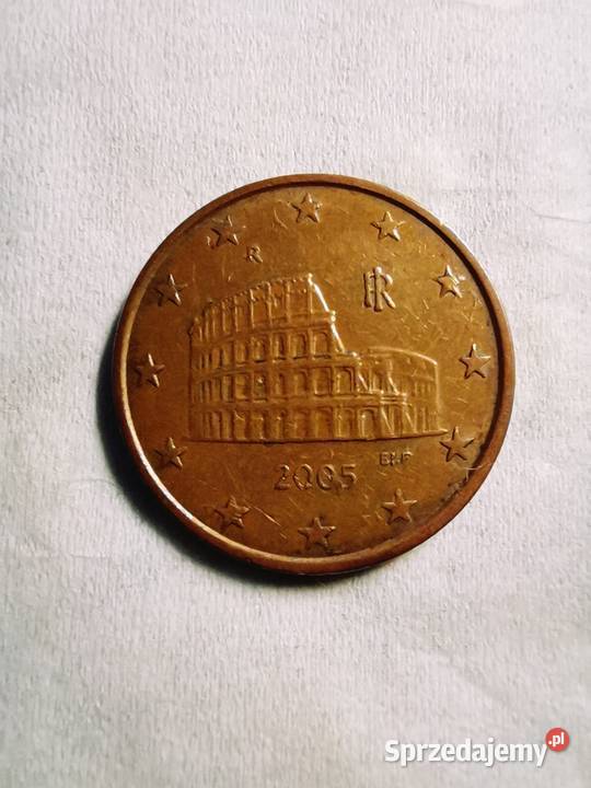 Włochy, 5 Euro Cent, 2005, Rome, Miedź