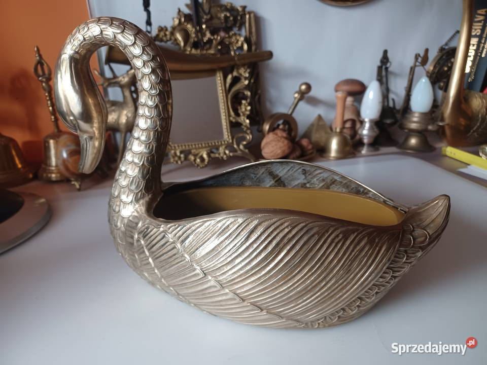 Piękna żardiniera mosiężna pani wielkopolskie