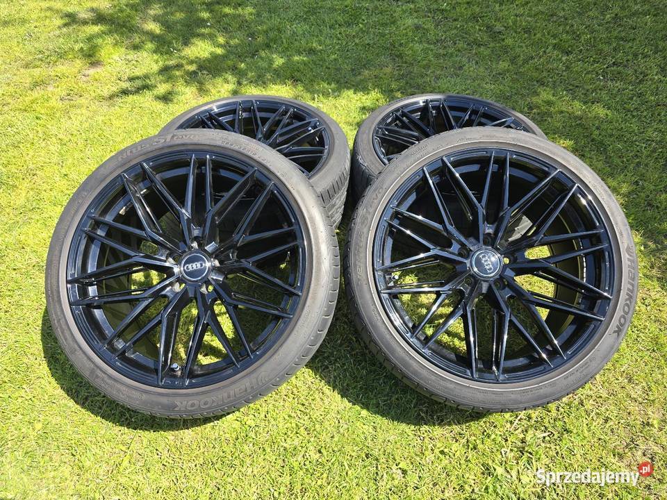 Sprzedam alufelgi czarne AUDI 19 5x112 z oponami Wielmoża