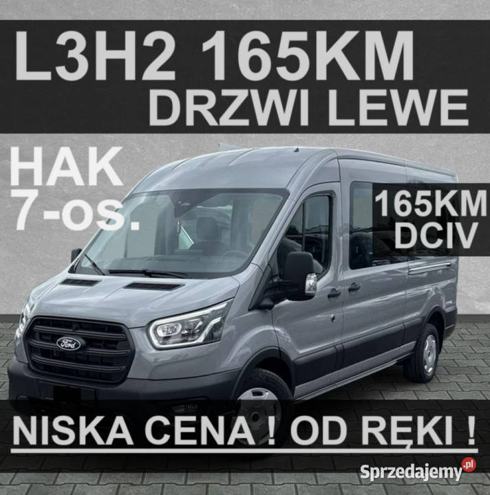 Ford Transit L3H2 165 Drzwi Lewe Hak Biksenony Szczecinek