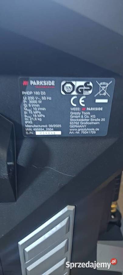 Nowa Myjka Ciśnieniowa Parkside Performance Zgorzelec sprzedam
