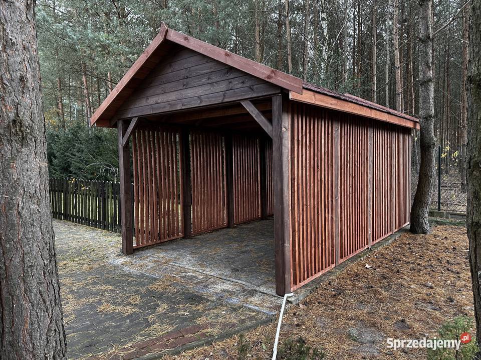 Wiata samochodowa z gontem c24 drewniana śląskie Częstochowa