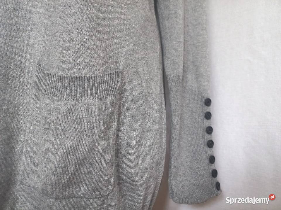Kardigan damski Sweter szary r 40 Elegancki NOWY Swetry i golfy Białystok