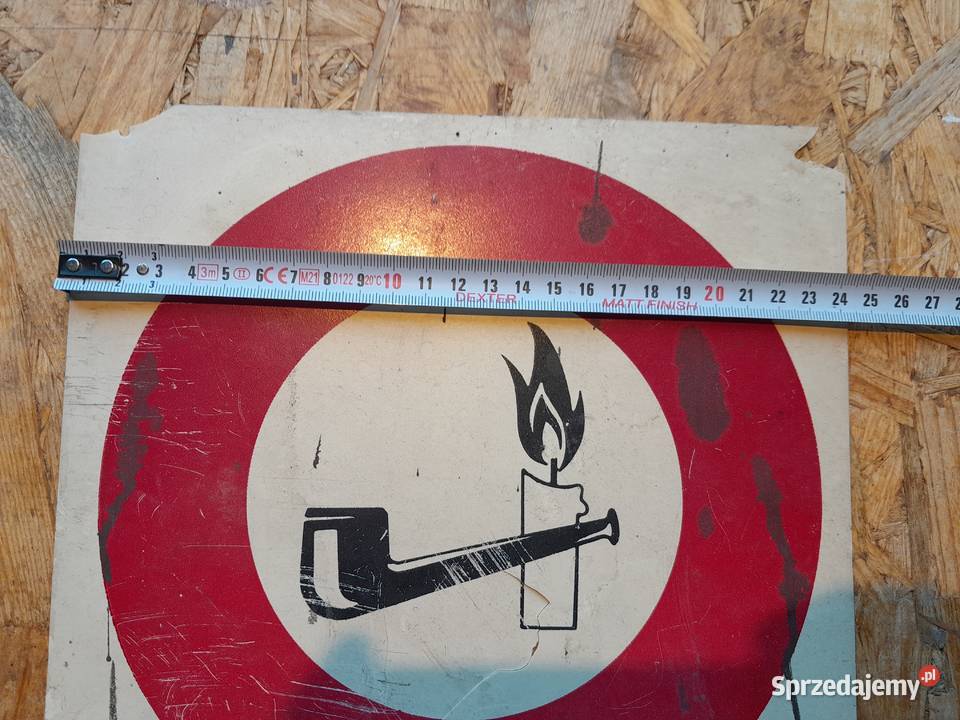 Stara kwadratowa tablica Nie palić retro vintage Dąbrowa Górnicza sprzedam