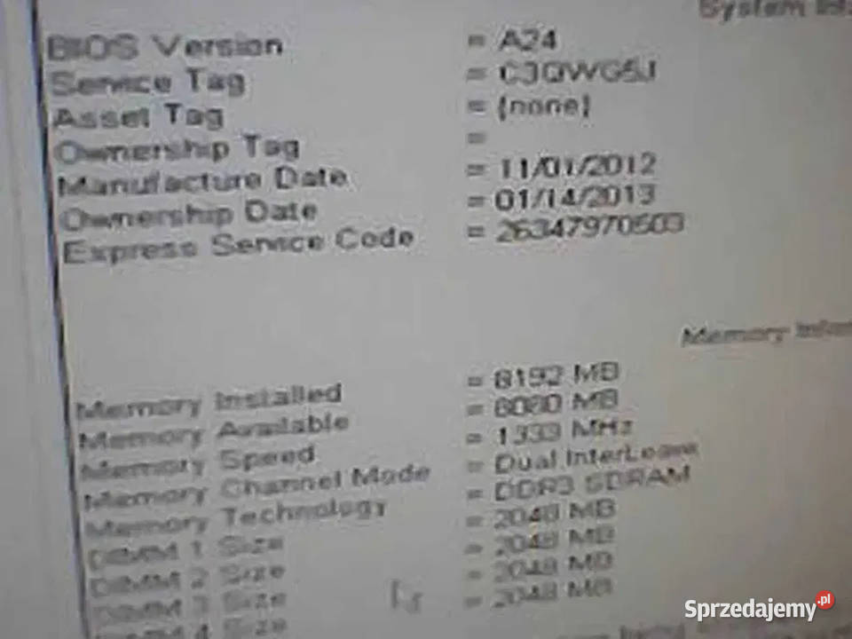 Płyta główna Dell procesor i5 2400 8Gb ram zintegrowana karta dźwiękowa Płyty główne łódzkie