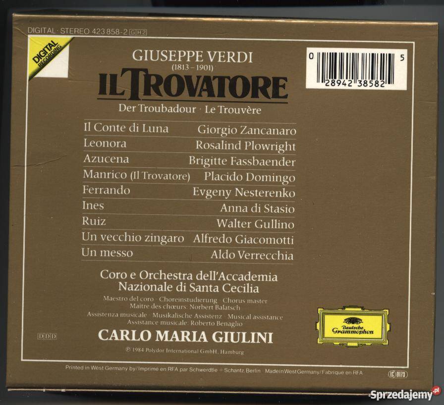 Verdi il Trovatore stan kolekcjonerski CD łódzkie Łódź