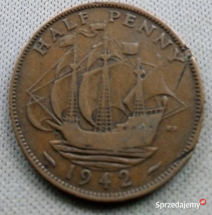 WIELKA BRYTANIAHALF PENNY1942 r 2 Legionowo