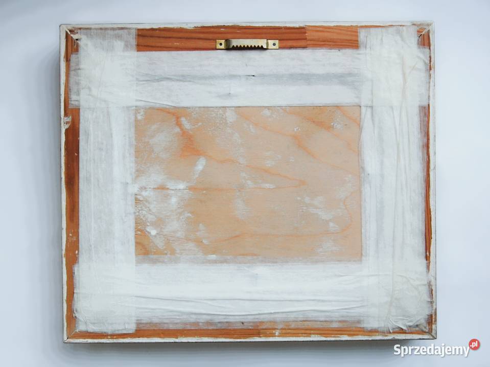 Zachód słońca rzeką las pejzaż obraz olejny wielokolorowy Lublin