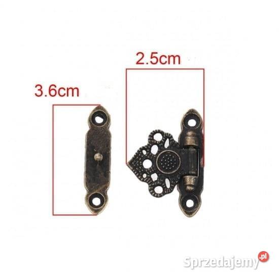 Metalowe zapięcia do pudełek z drewna 75 sztuk Poznań