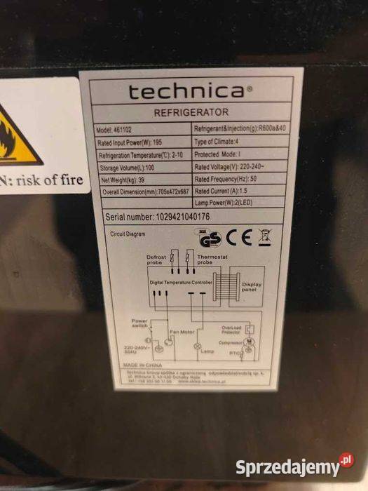 Witryna chłodnicza nablatowa Technica 461102 100 Góra
