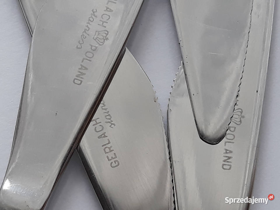 Noże obiadowe KASZUBSKI Gerlach sztućce PRL sprzedam