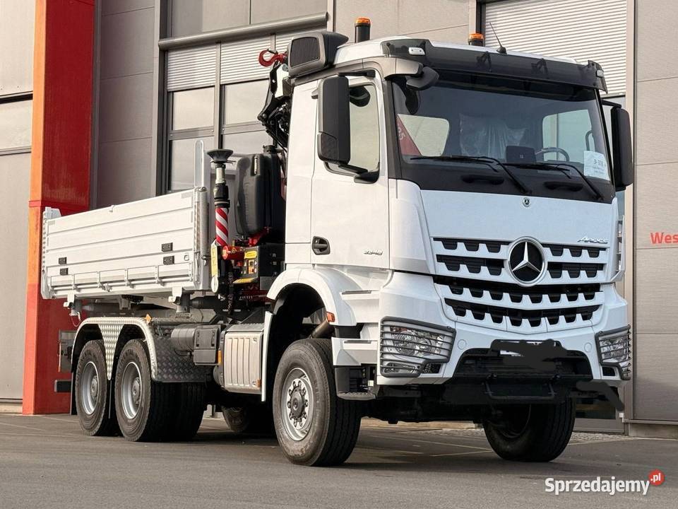 Wywrotja 6x6 bordmatic z Z dzwigiem Mercedes automatyczna Wywrotki Warszawa