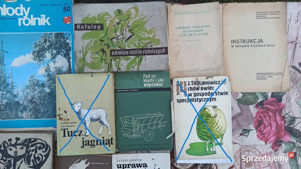 Książki rolnicze z lat 50 i 60 dot hodowli Wieluń