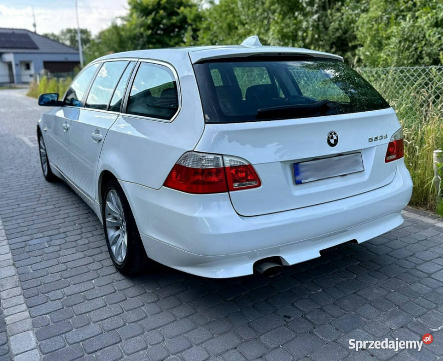BMW 520 BMW e61 520d 163 M47 Kombi Biała Wrocław