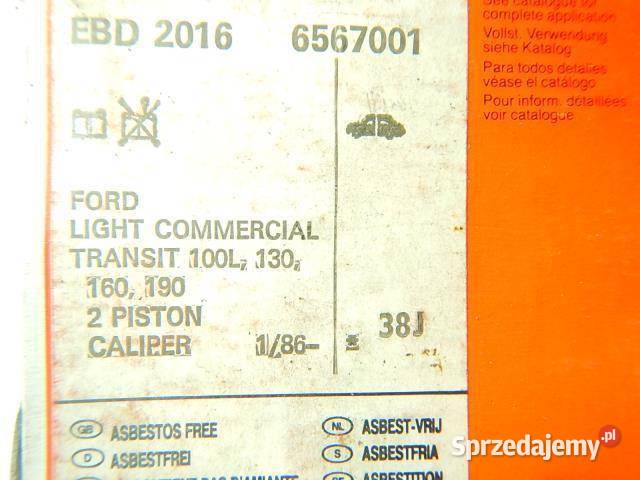 KLOCKI HAMULCOWE PRZÓD FORD TRANSIT 7792 osobowe
