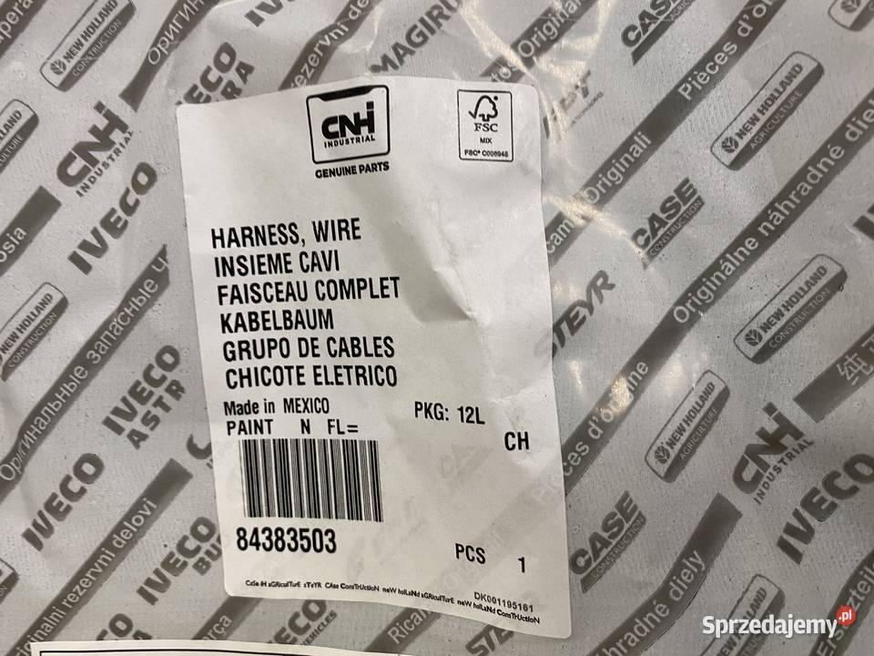 Wiązka elektryczna wentylatora Case Holland Białystok sprzedam
