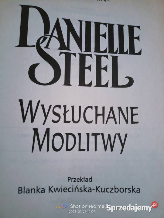 Wysłane modlitwy Steel książki Warszawa sprzedam