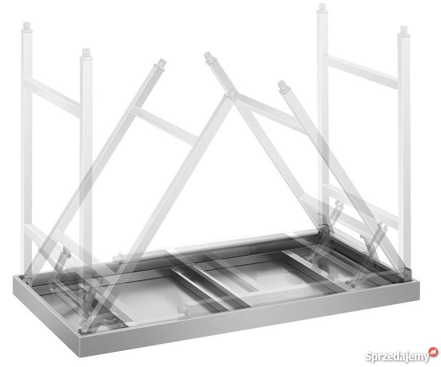 Rozkładany stół roboczy ze stali nierdzewnej 120 Gastronomia Częstochowa