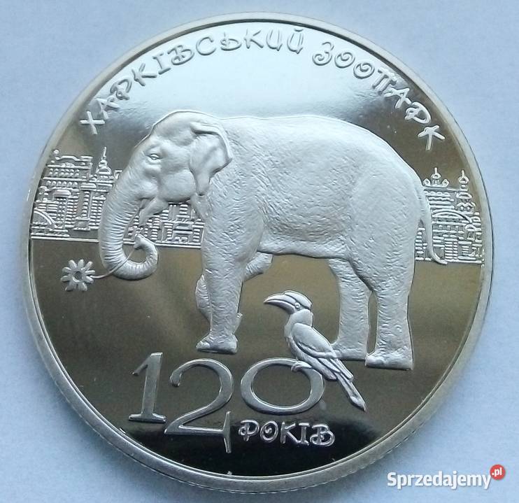 UKRAINA 2 GRIWNY 2015 r ŁADNA120 LAT ZOO W Numizmatyka Legionowo