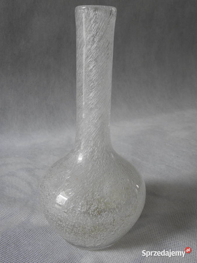 Wazonik ze szkła artystycznego z bąbelkami