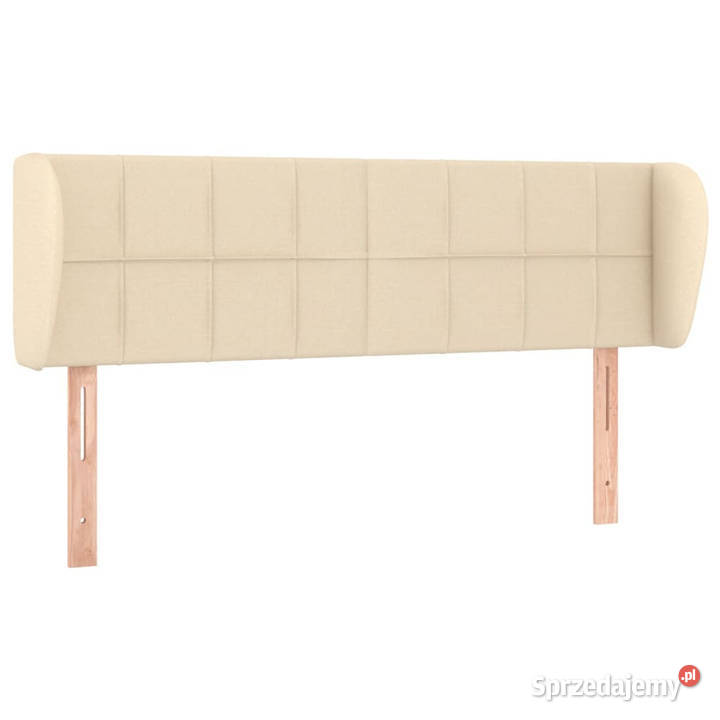 Zagłówek uszak kremowy 147x23x7888 tkanina Łóżka i materace sprzedam