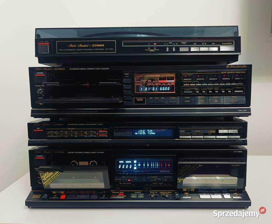 Wieża Vintage Fisher CRE890 FM890 DAC205 MT250 dolnośląskie Zgorzelec