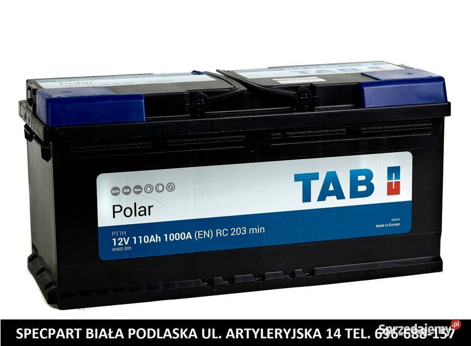 Akumulator TAB POLAR S 110Ah 1000A wysoki Biała Podlaska