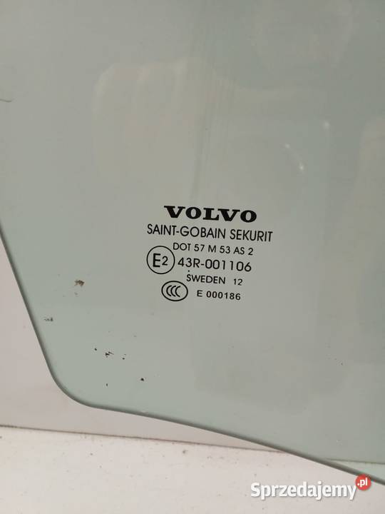 Szyba Bok Prawa Przednia Opuszczana Volvo S60V60 osobowe Bralin