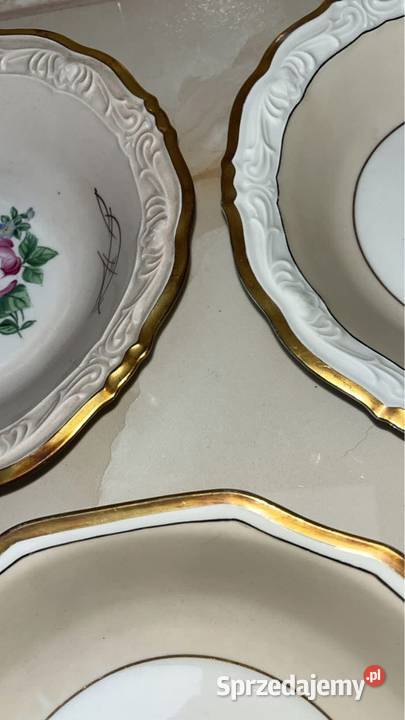 Salaterki Miseczki Sygnatura logo firmy Porcelana i szkło Gdańsk