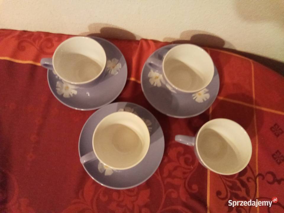 Zestaw do kawy imperium niebieski w kwiatki Warszawa
