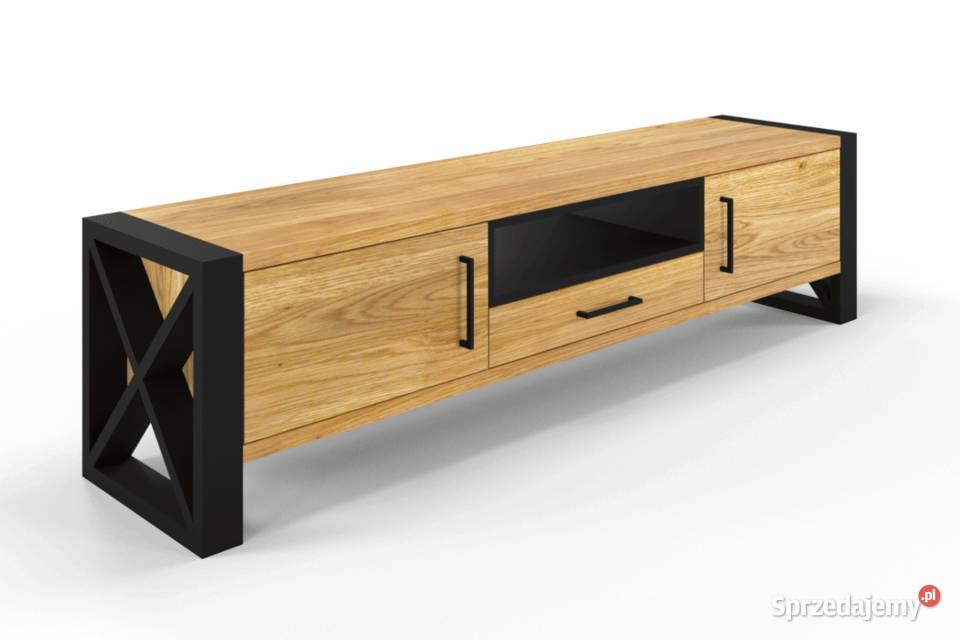 Szafka RTV Dębowa Lity Drewno TOBOR Gliwice