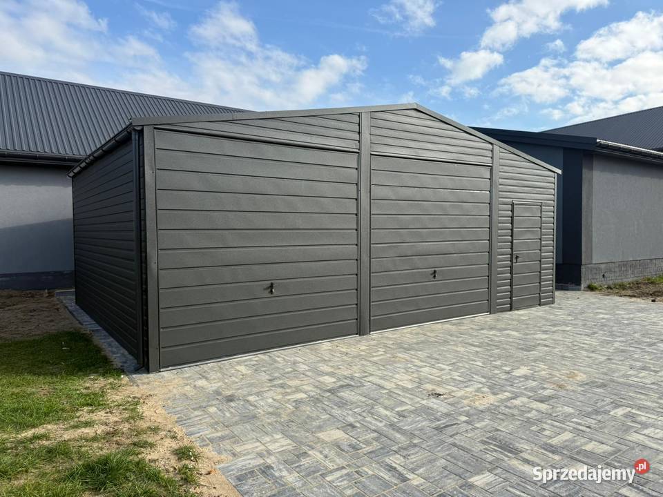 Garaż blaszany dwustanowiskowy 8x6 Dach Warszawa