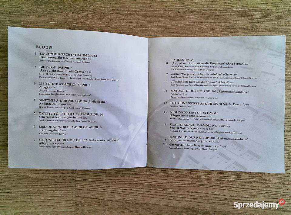 Felix Mendelssohn Romantik pur 3CD Digipack klasyczna Kraków