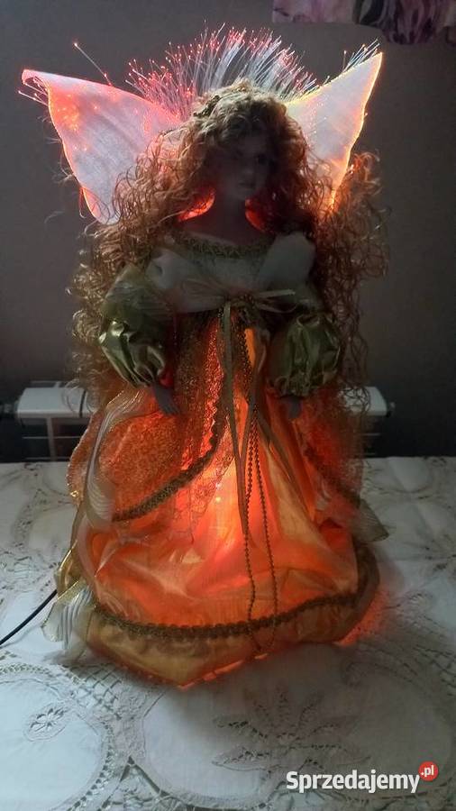 lalka porcelanowa anioł podświetlana 46 Ruda Śląska